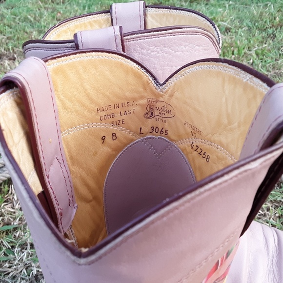💞SOLD💞 Pink Vintage Justin Roper boots - Picture 7 of 7